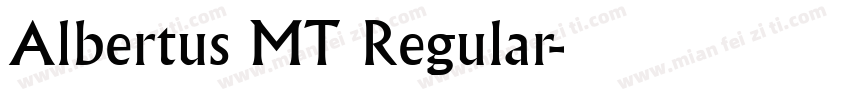 Albertus MT Regular字体转换